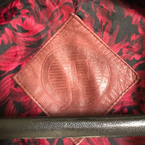 VTG Jacqueline Ferrar Genuine Leather Trench Coat size MP - Picture 9 of 16